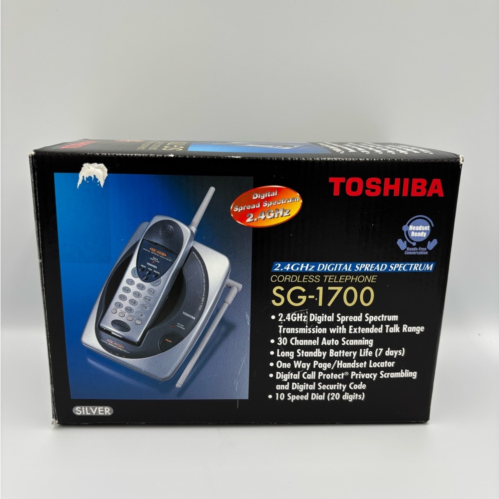 Toshiba SG-1700 2.4 GHz Digital Spread Spectrum Cordless Phone Telephone Silver